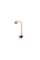 Single Gold Bent Arrow Earring  image