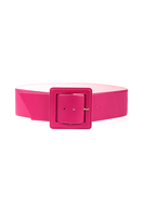 Raspberry Pink Wide Leather Belt  image