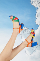 Multicoloured Suede Sandals  image
