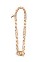 Long Chainlink Necklace with Blush Pink Padlock  image