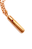 Chain Necklace With Cylindrical Pendant  image
