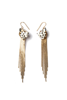 Leopard fringe earrings image