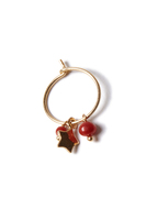 Single Earring with Coral and Star Charm image