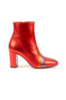 Metallic red flash ankle boots  image