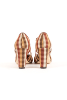 Brown check mary janes image