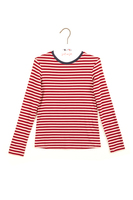 Rose pink and berry striped long sleeved t-shirt  image