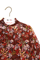 Aubergine ditsy floral print blouse  image