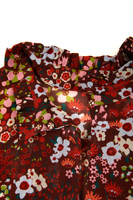 Aubergine ditsy floral print blouse  image