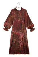 Wine forest print tunic dress  image
