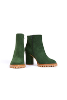 Forest green suede boots  image