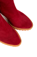 Pomegranate suede boots  image