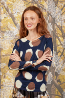 Abstract polka dot printed sweater  image