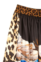 Deer and leopard print skirt with pom poms  image