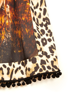Deer and leopard print skirt with pom poms  image