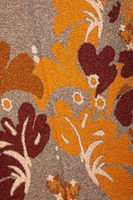 Silver floral motif jacquard knit pants  image