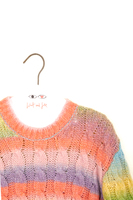 Pastel rainbow cable knit sweater  image
