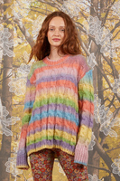 Pastel rainbow cable knit sweater  image