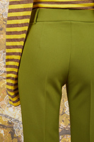 Olive green flared pants  image