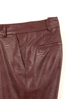 Aubergine faux leather pants  image