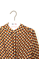 Geometric print shirtdress with waist ties  image