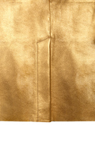 Gold metallic leather pencil skirt  image