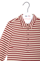 Pomegranate striped jersey polo  image