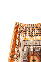 Geometric Sun Print Skirt  image