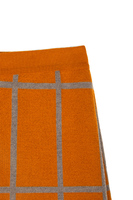 Caramel brown check knit pants  image