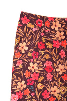 Fuchsia and Aubergine Floral Print Jersey Pants  image