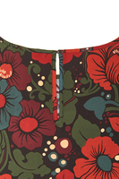 Bold floral print blouse image
