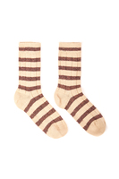 Oatmeal Ribbed Stripe Socks  image