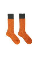 Pumpkin melange ribbed socks  image