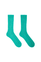 Emerald green fluffy socks  image