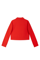 Lipstick red cropped jacket  image