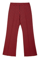 Ruby red and black geometric pants  image