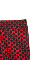 Ruby red and black geometric pants  image