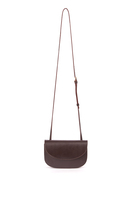 Chocolate Brown Leather Crossbody Bag  image