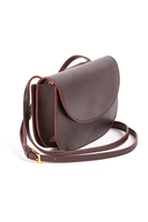 Chocolate Brown Leather Crossbody Bag  image