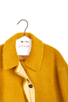 Mustard Yellow Faux Fur Coat  image