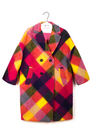 Rainbow check double breasted coat  image