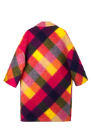 Rainbow check double breasted coat  image