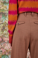Brown houndstooth check pants  image