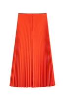 Tomato red pleated skirt  image