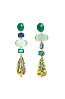 Green Ornate Drop Earrings  image
