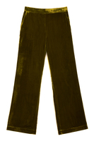 Olive Green Velvet Pants  image