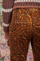 Paisley print corduroy pants  image