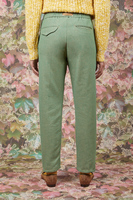 Mint green embellished pants  image