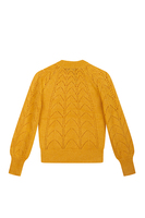 Saffron Yellow Arrow Pointelle Sweater  image