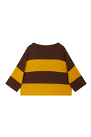 Mustard yellow and brown striped sweater  image