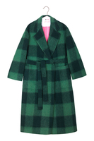 Forest green plaid coat  image